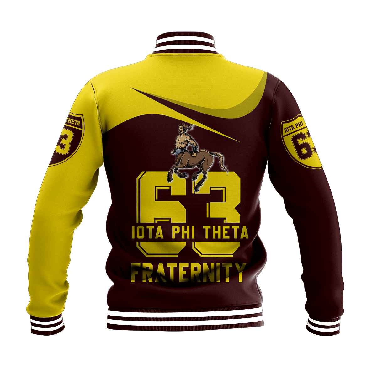 Fraternity Jacket - Iota Phi Theta Curve Style Baseball Jacket