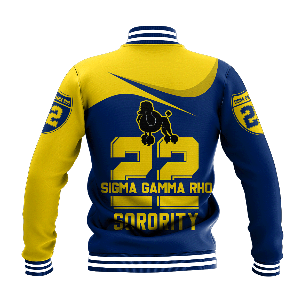 Sorority Jacket - Sigma Gamma Rho Curve Style Baseball Jacket