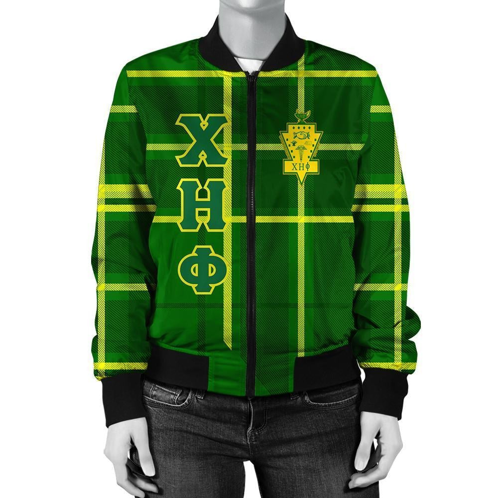 Sorority Jacket - Chi Eta Phi Burberr Style Bomber Jacket