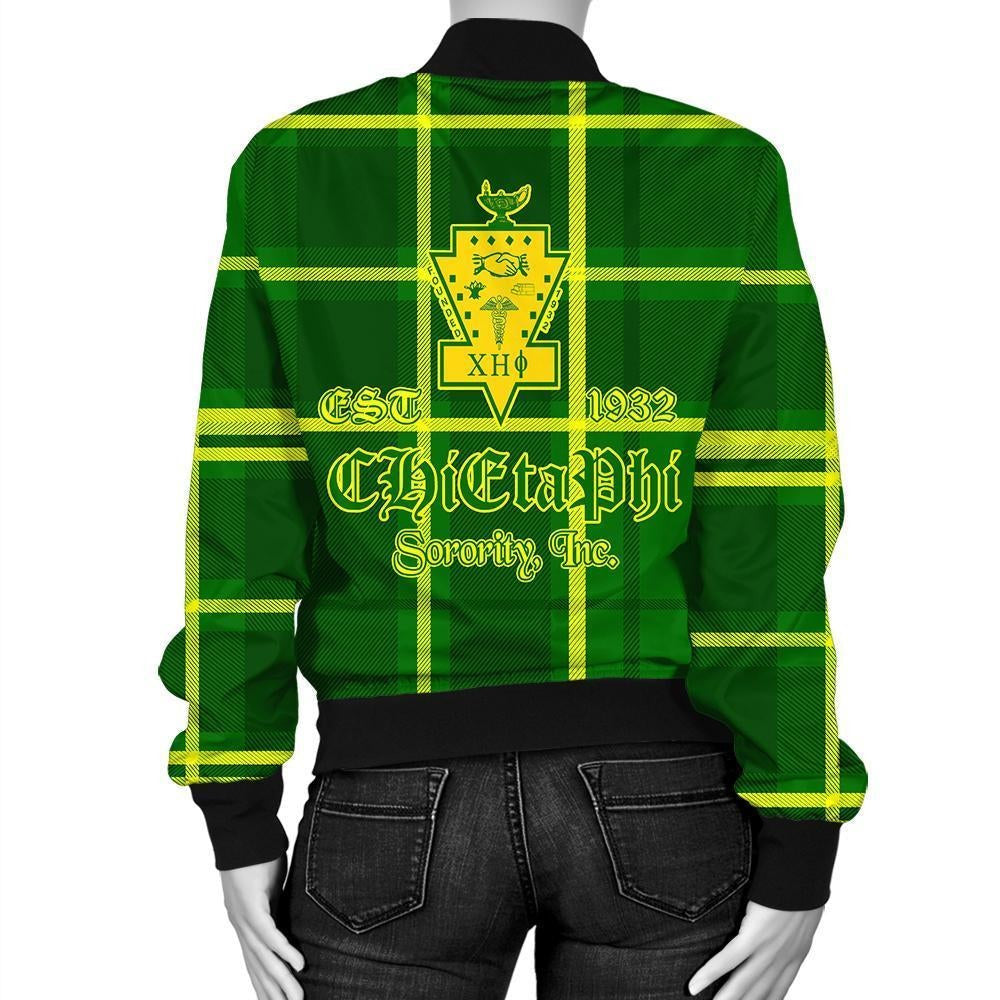 Sorority Jacket - Chi Eta Phi Burberr Style Bomber Jacket