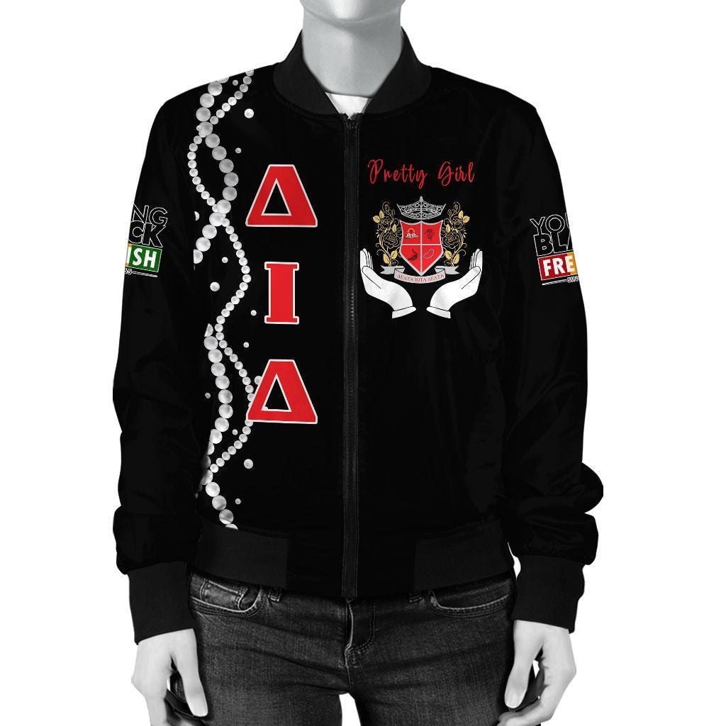 Sorority Jacket - Juneteenth Delta Iota Delta Pretty Girl Bomber Jacket