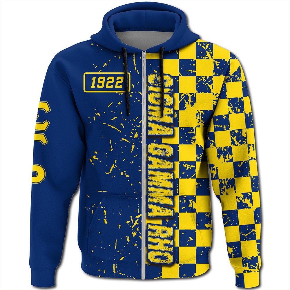 Sorority Hoodie - Sigma Gamma Rho Caro Style Zip Hoodie