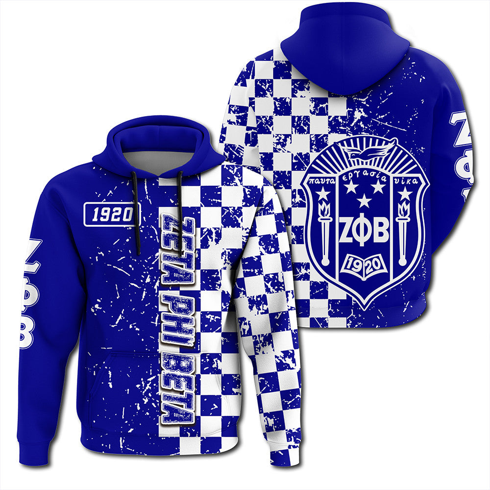 Sorority Hoodie - Zeta Phi Beta Caro Style Hoodie