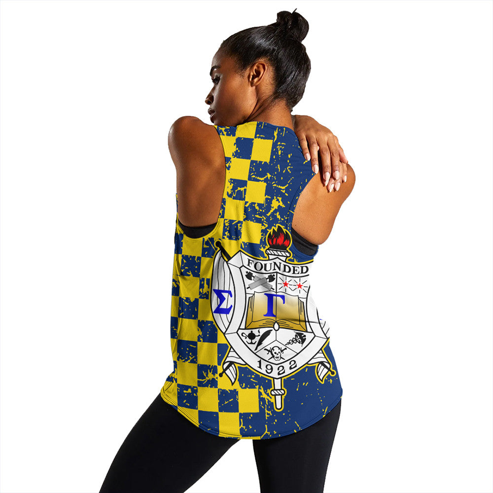 Sorority Tank Top - Sigma Gamma Rho Caro Style Women's Racerback Tank
