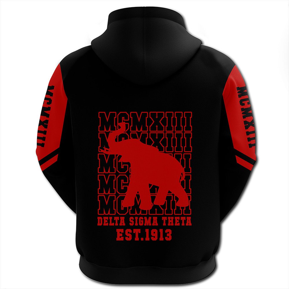 Sorority Hoodie - Delta Sigma Theta MCMXIII Black Zip Hoodie