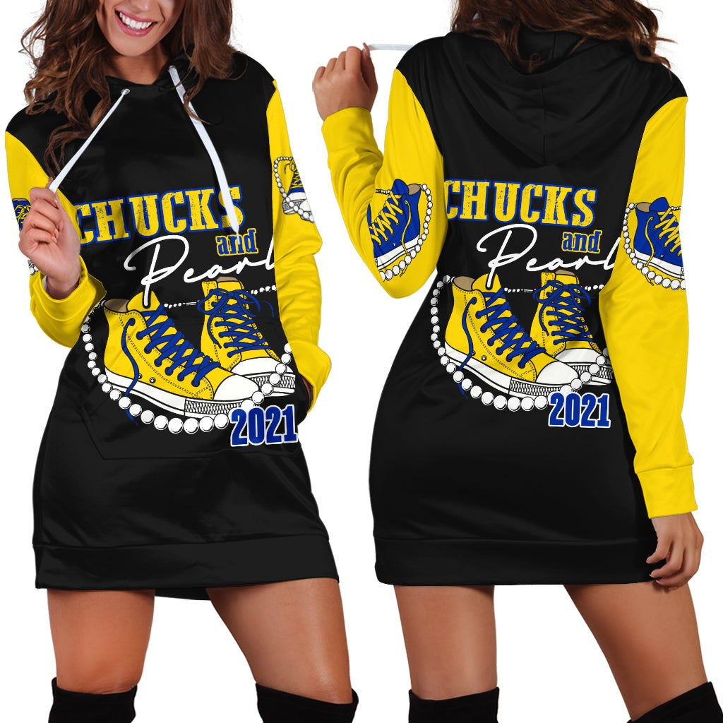 Sorority Dress - Sigma Gamma Rho K.H Pearls 2021 Hoodie Dress