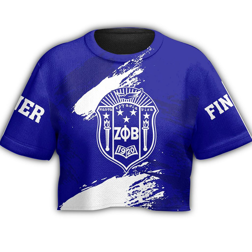 Sorority TShirt - Zeta Phi Beta Nineteen Croptop TShirt