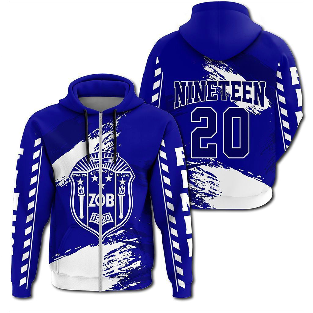 Sorority Hoodie - Zeta Phi Beta Nineteen Zip Hoodie