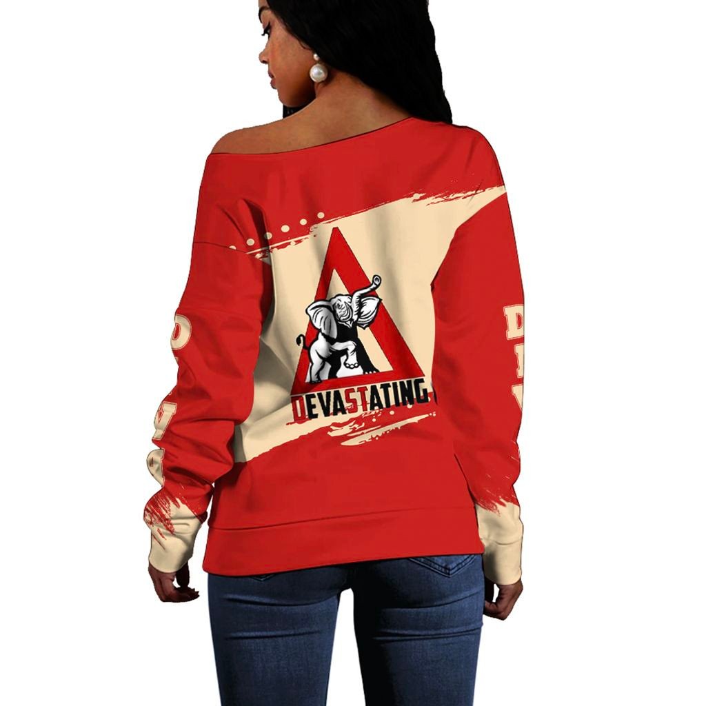 Sorority Sweatshirt - Delta Sigma Theta University Women Off Shoulder