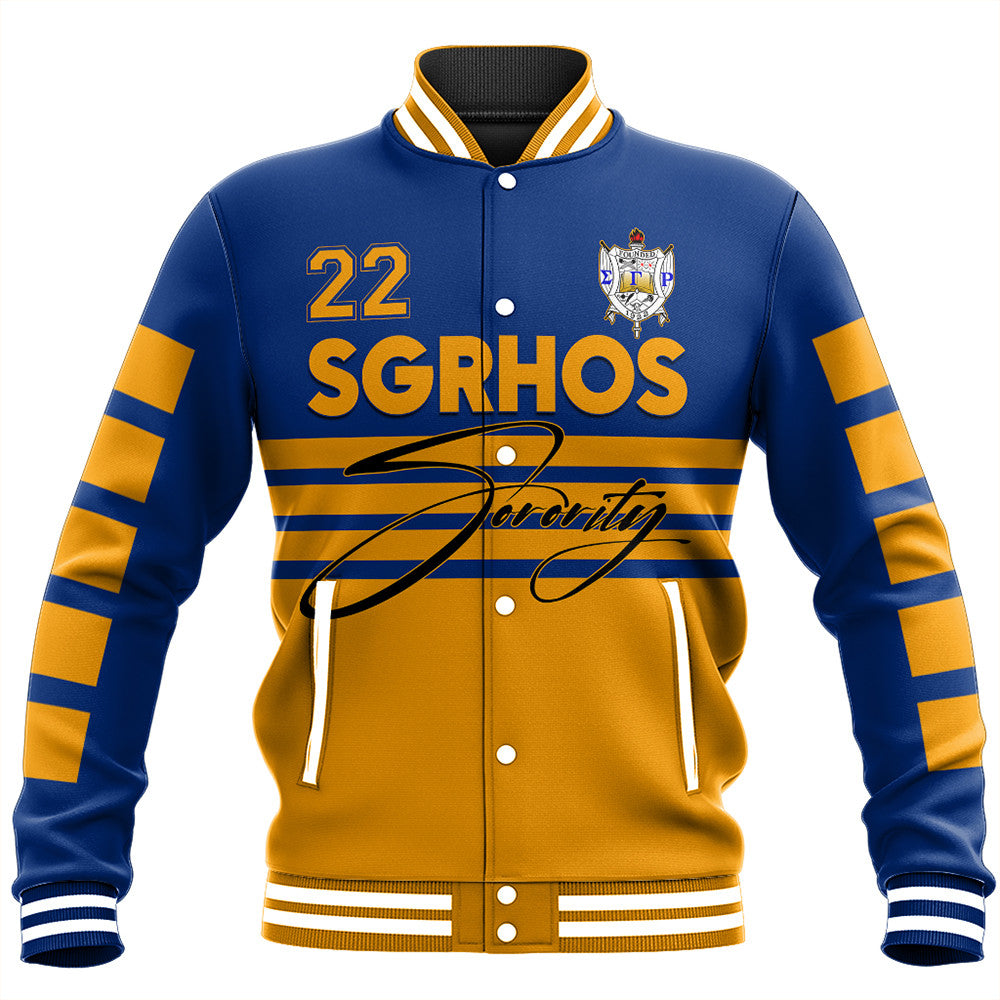 Sorority Jacket - Sigma Gamma Rho Sporty Premium Baseball Jacket