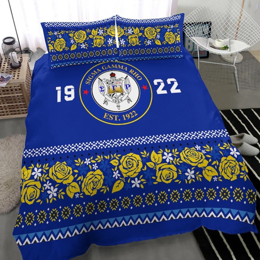 Sorority Bedding Set - Sigma Gamma Rho Bedding Set African Pattern