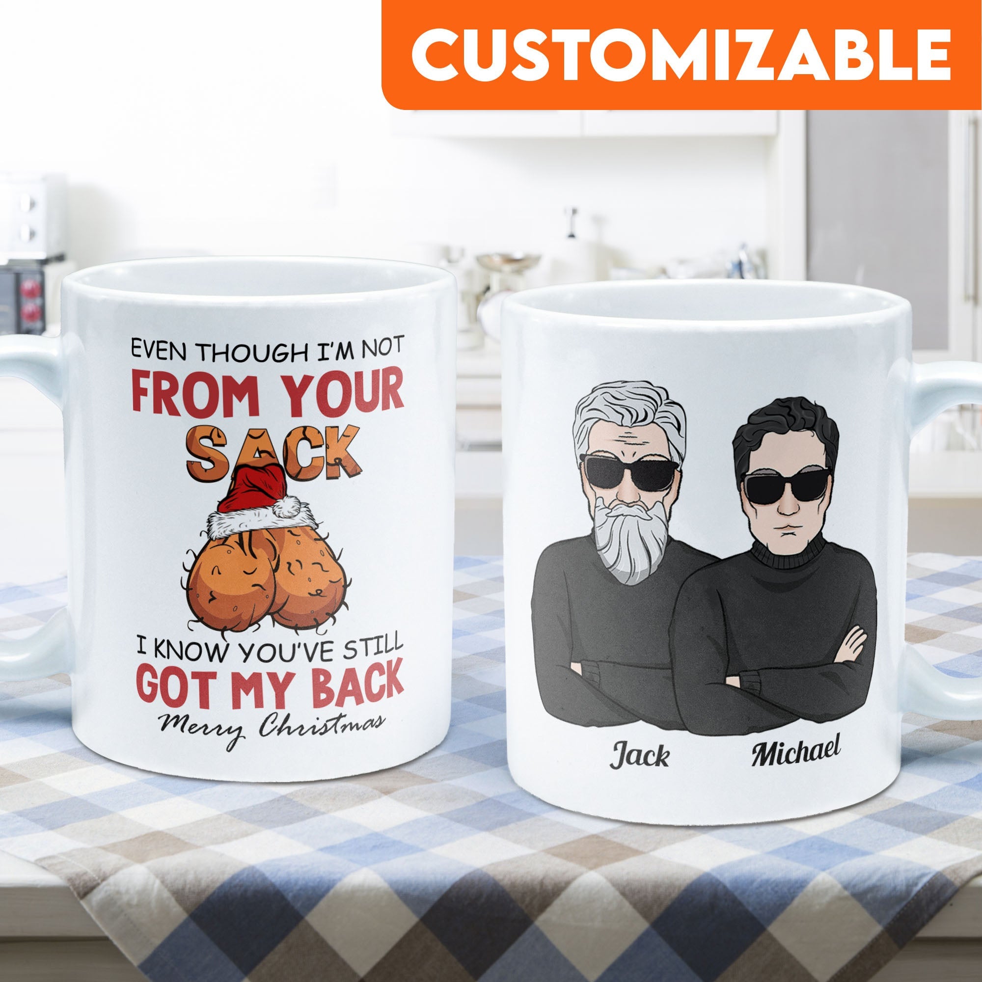 Not From Your Sack - Personalized Mug - Birthday, Christmas Gift For Step Dad, Step Father, Bonus Dad