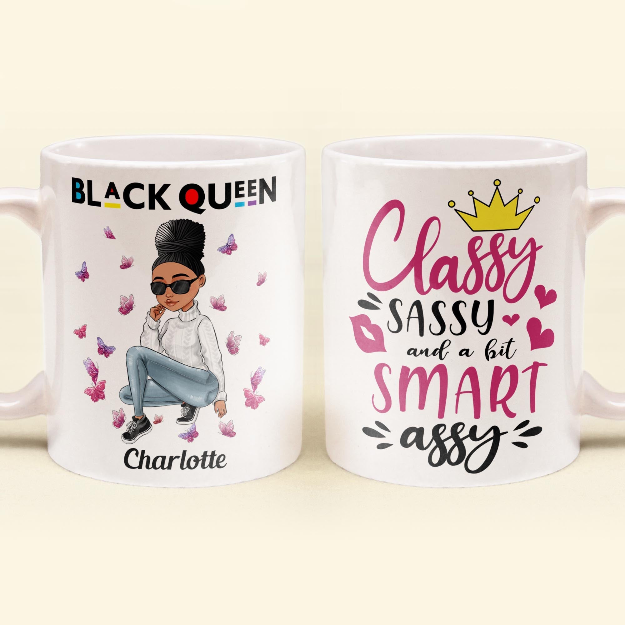 Classy Sassy - Personalized  Mug - Birthday Gift For Sista, Black Woman - Sassy Girls