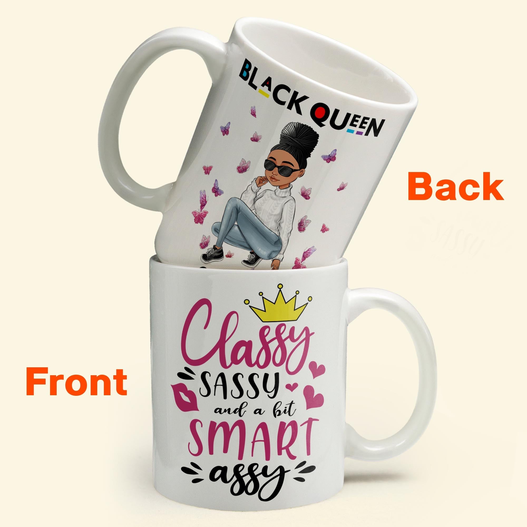 Classy Sassy - Personalized  Mug - Birthday Gift For Sista, Black Woman - Sassy Girls