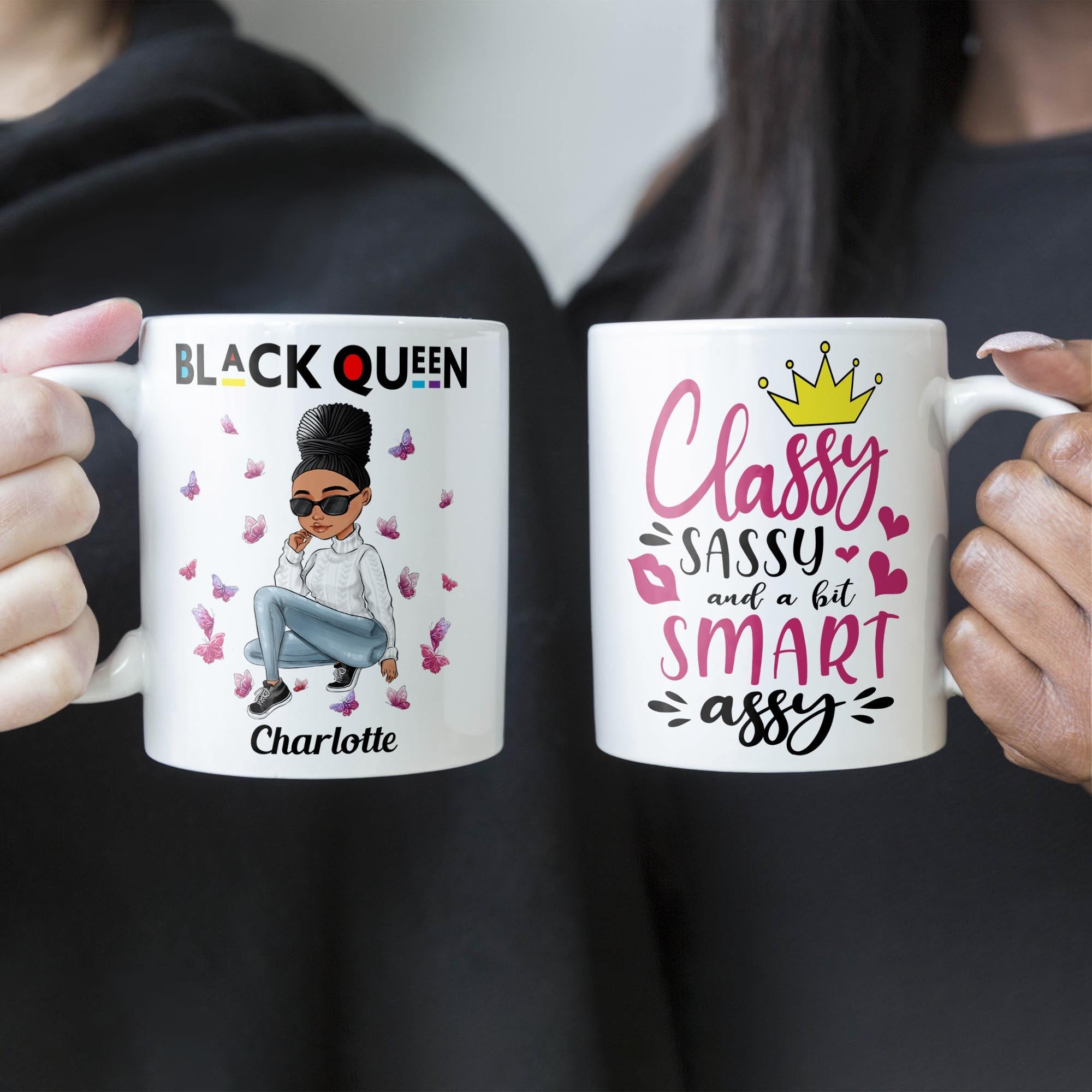 Classy Sassy - Personalized  Mug - Birthday Gift For Sista, Black Woman - Sassy Girls