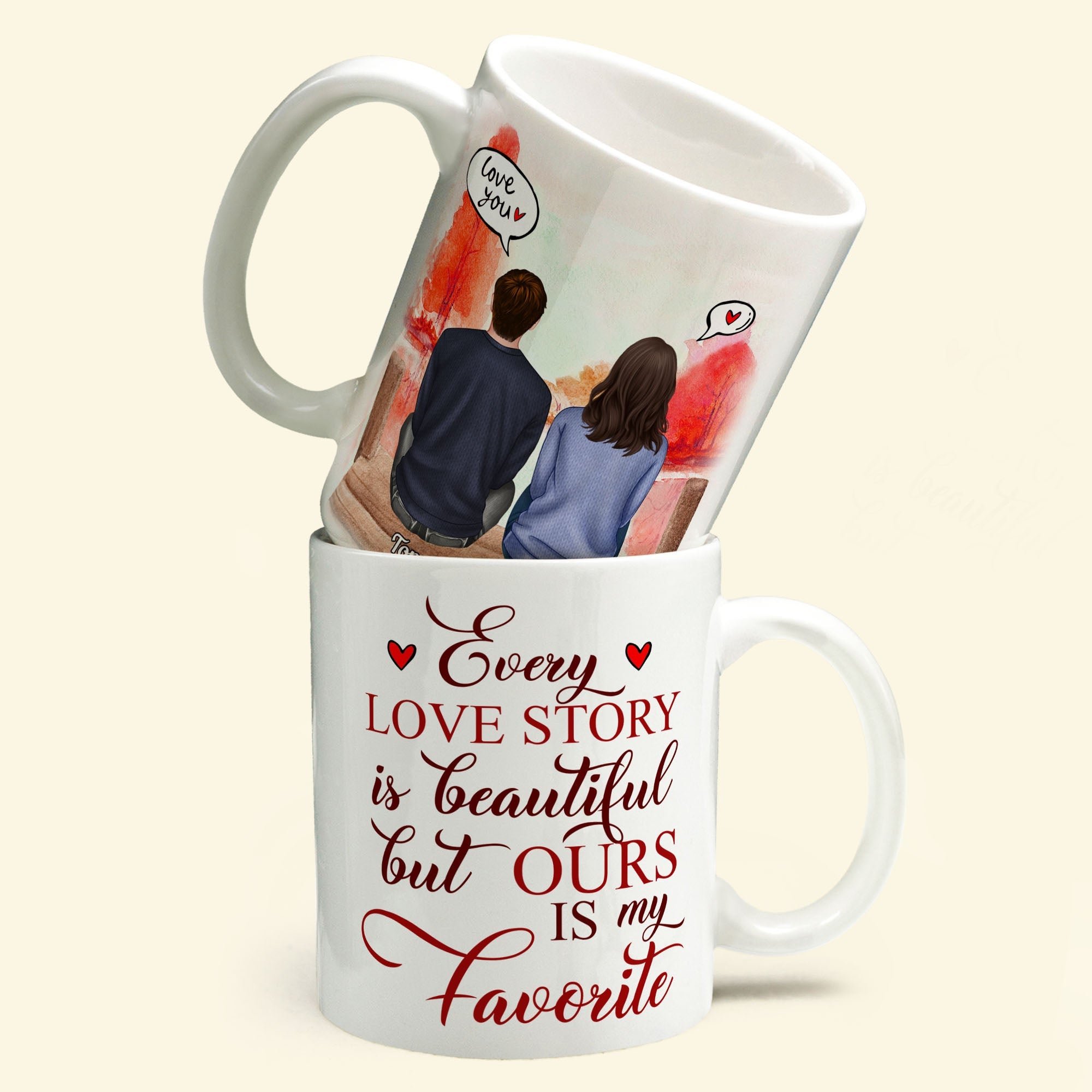 My Favourite Love Story Is Ours - Personalized Mug - Anniversary, Valentine's Day Gift For Spouse, Partner, Couple