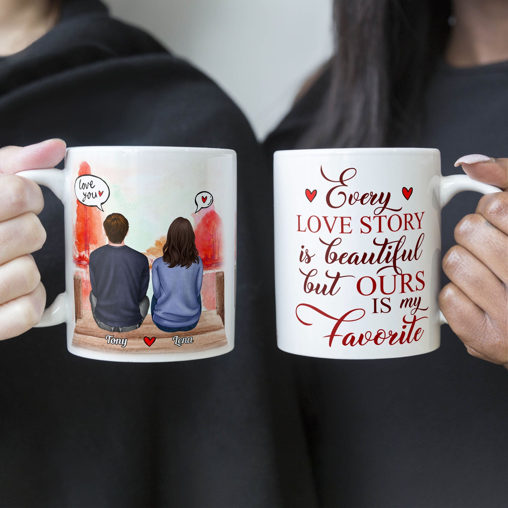 My Favourite Love Story Is Ours - Personalized Mug - Anniversary, Valentine's Day Gift For Spouse, Partner, Couple