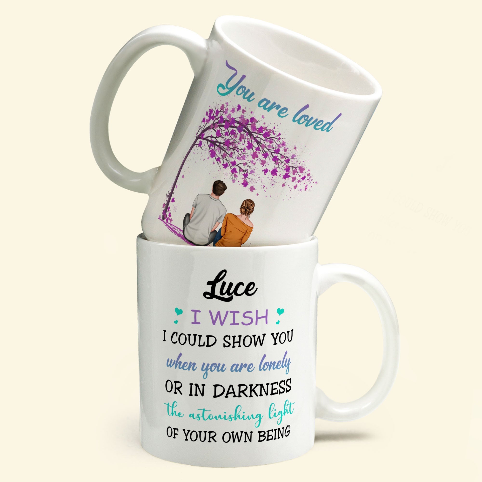 You Are Loved - Personalized Mug - Birthday Gift For Mental Health