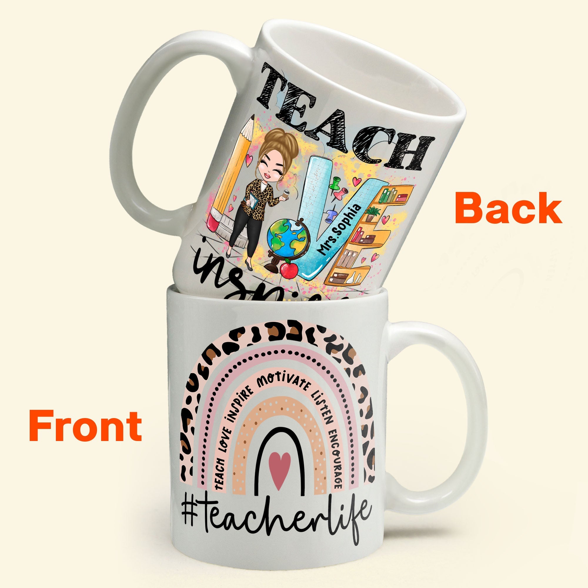 Teacher Life  - Personalized Mug - Birthday Gift For Teachers