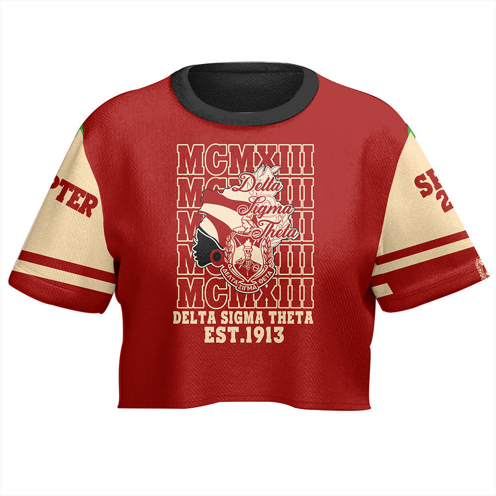 Sorority TShirt - Personalized Delta Sigma Theta MCM Style Croptop TShirt