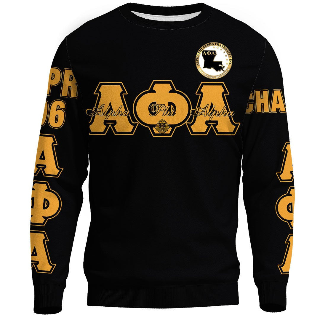 Fraternity Sweatshirt - Alpha Phi Alpha Louisiana District Of Alpha Phi Alpha Fraternity Sweatshirt