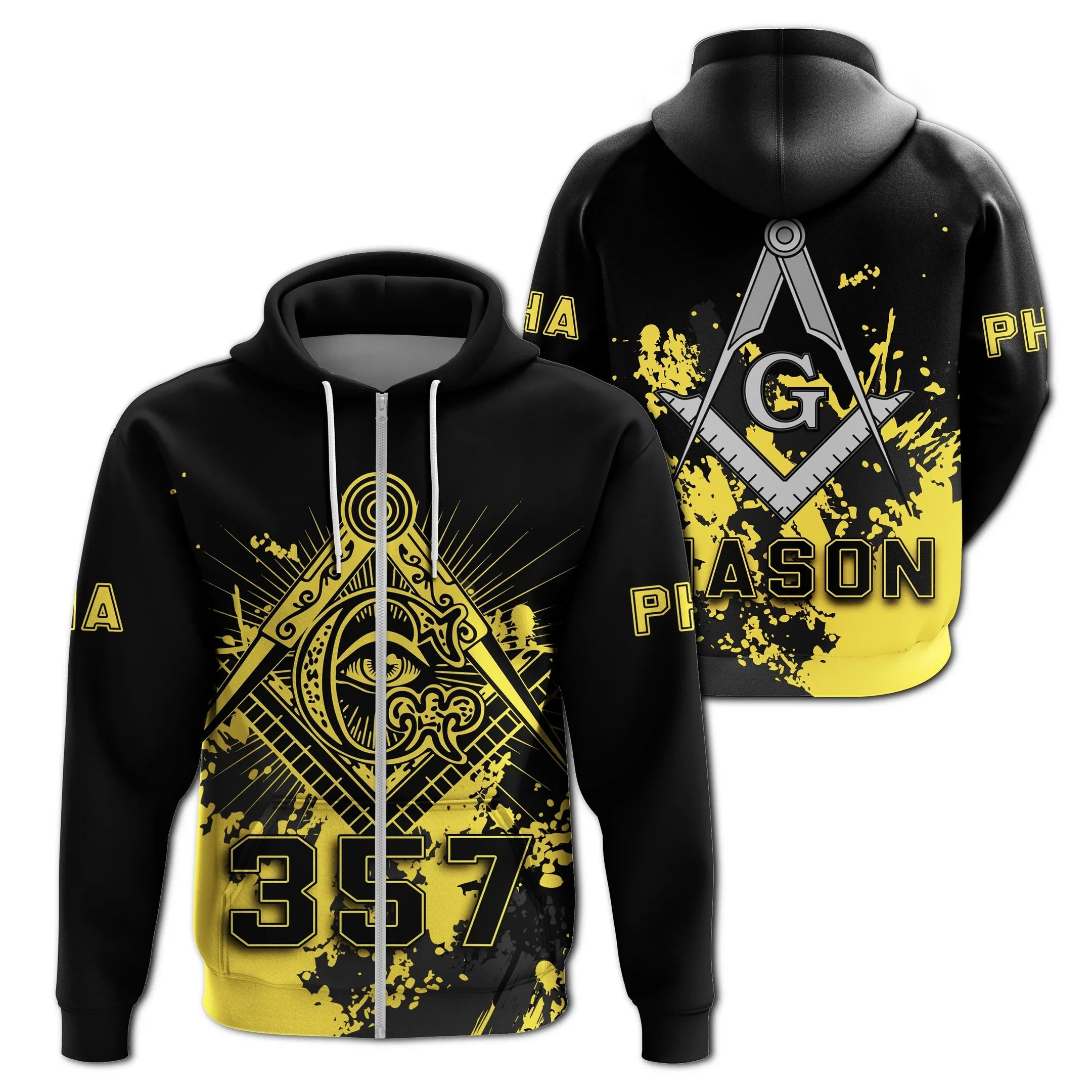 Fraternity Hoodie - Prince Hall Freemasonry Zipper Hoodie Spaint Style