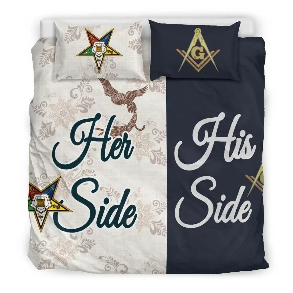 Sorority Bedding Set - Couple Freemasonry And Oes Ver2 Bedding Set