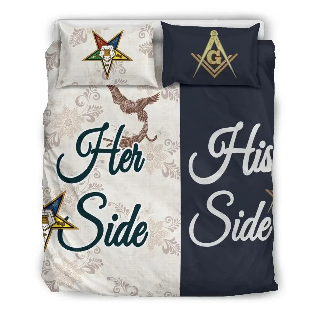 Fraternity Bedding Set - Couple Freemasonry And Oes Ver2 Bedding Set