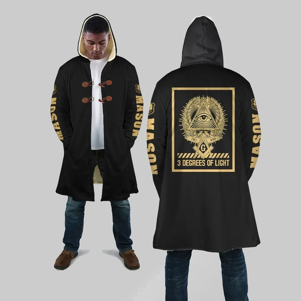 Fraternity Hooded Coat - Freemasonry Hooded Coat - Simple 3 Style