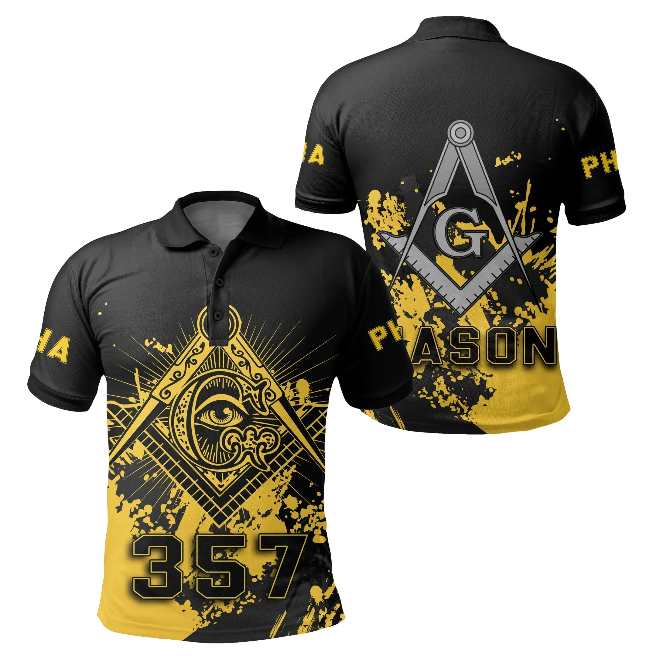 Fraternity Polo - Prince Hall Freemasonry Polo Shirt - Spaint Style