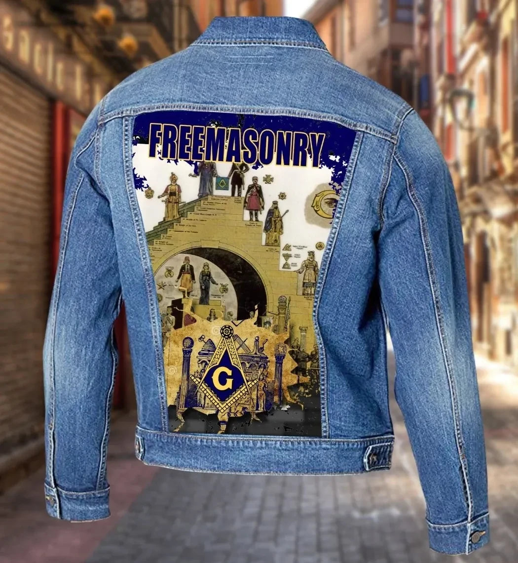 Fraternity Jacket - Freemasonry Brotherhood Denim Jacket