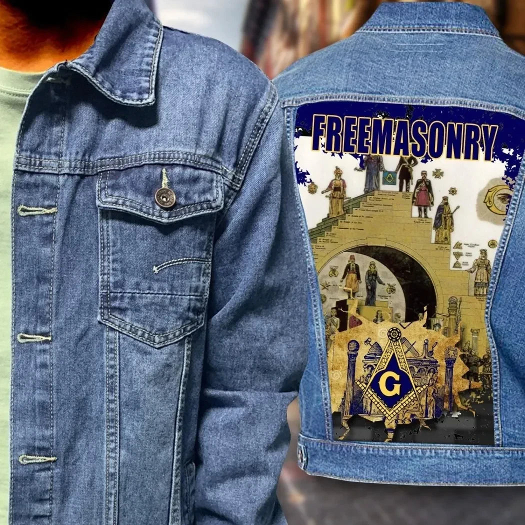 Fraternity Jacket - Freemasonry Brotherhood Denim Jacket