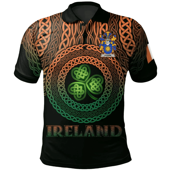 Ireland Polo Shirt - Cleare Irish Family Crest Polo Shirt - Celtic Pride A7