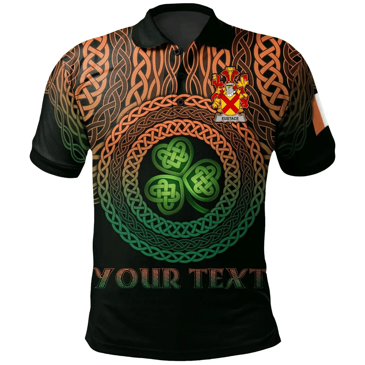 Ireland Polo Shirt - Eustace Irish Family Crest Polo Shirt - Celtic Pride A7
