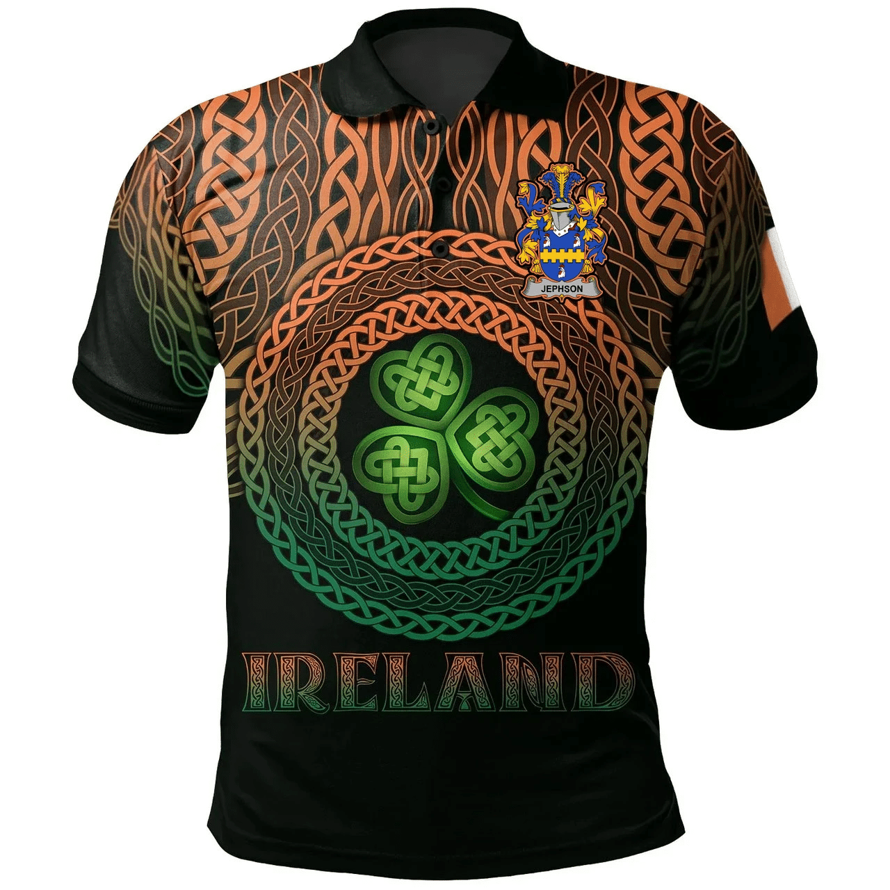 Ireland Polo Shirt - Jephson Irish Family Crest Polo Shirt - Celtic Pride A7