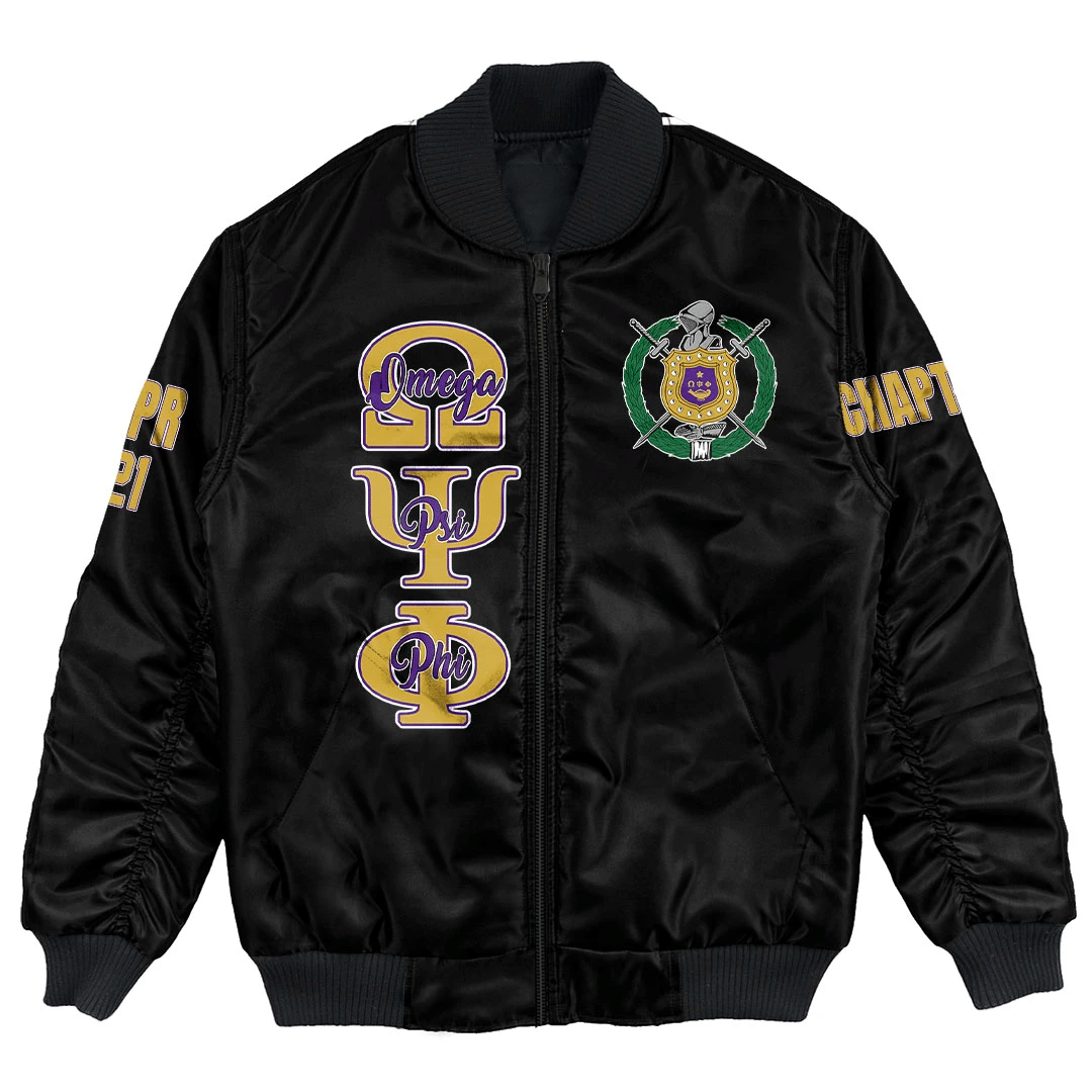 Fraternity Jacket - Personalized Omega Psi Phi Bomber Jacket