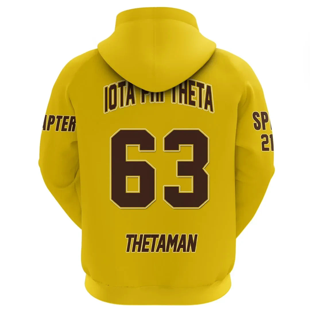 Fraternity Hoodie - Personalized Iota Phi Theta Gold Zip Hoodie