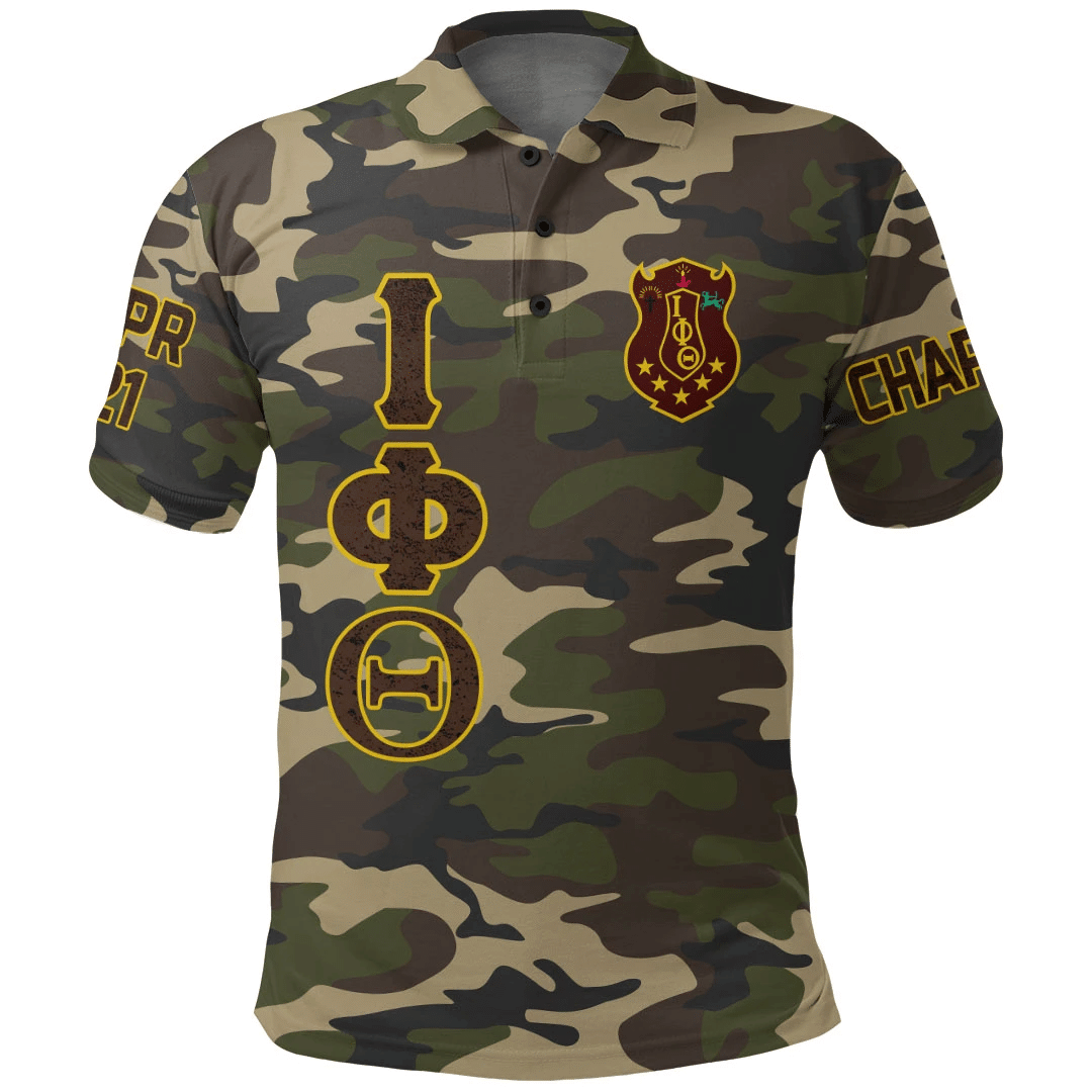 Fraternity Polo - Personalized Iota Phi Theta Camouflage Polo Shirt