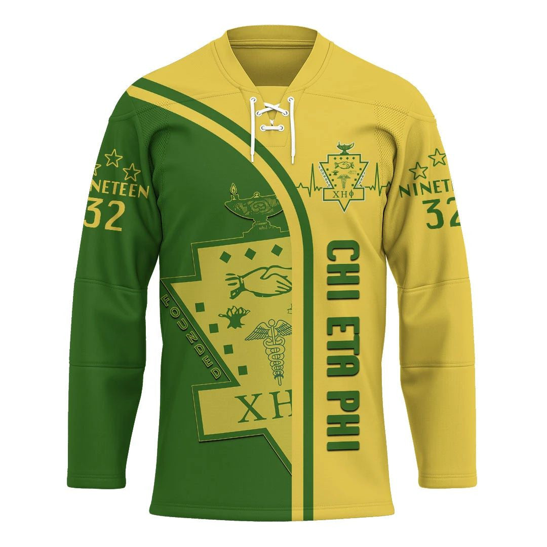 Sorority Hockey Jersey - Personalized Chi Eta Phi In My Heart Hockey Jersey