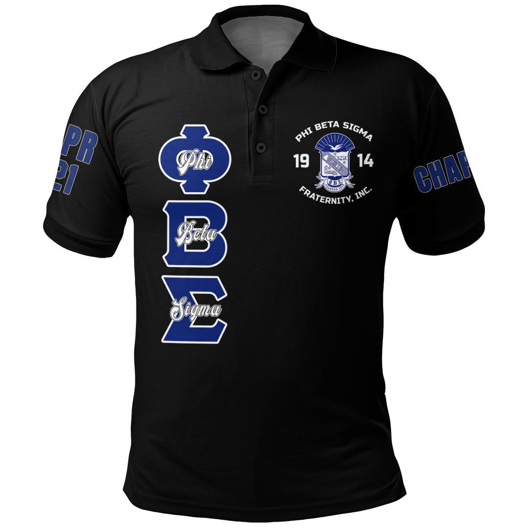 Fraternity Polo - Personalized Phi Beta Sigma Bleed Blue Polo Shirt