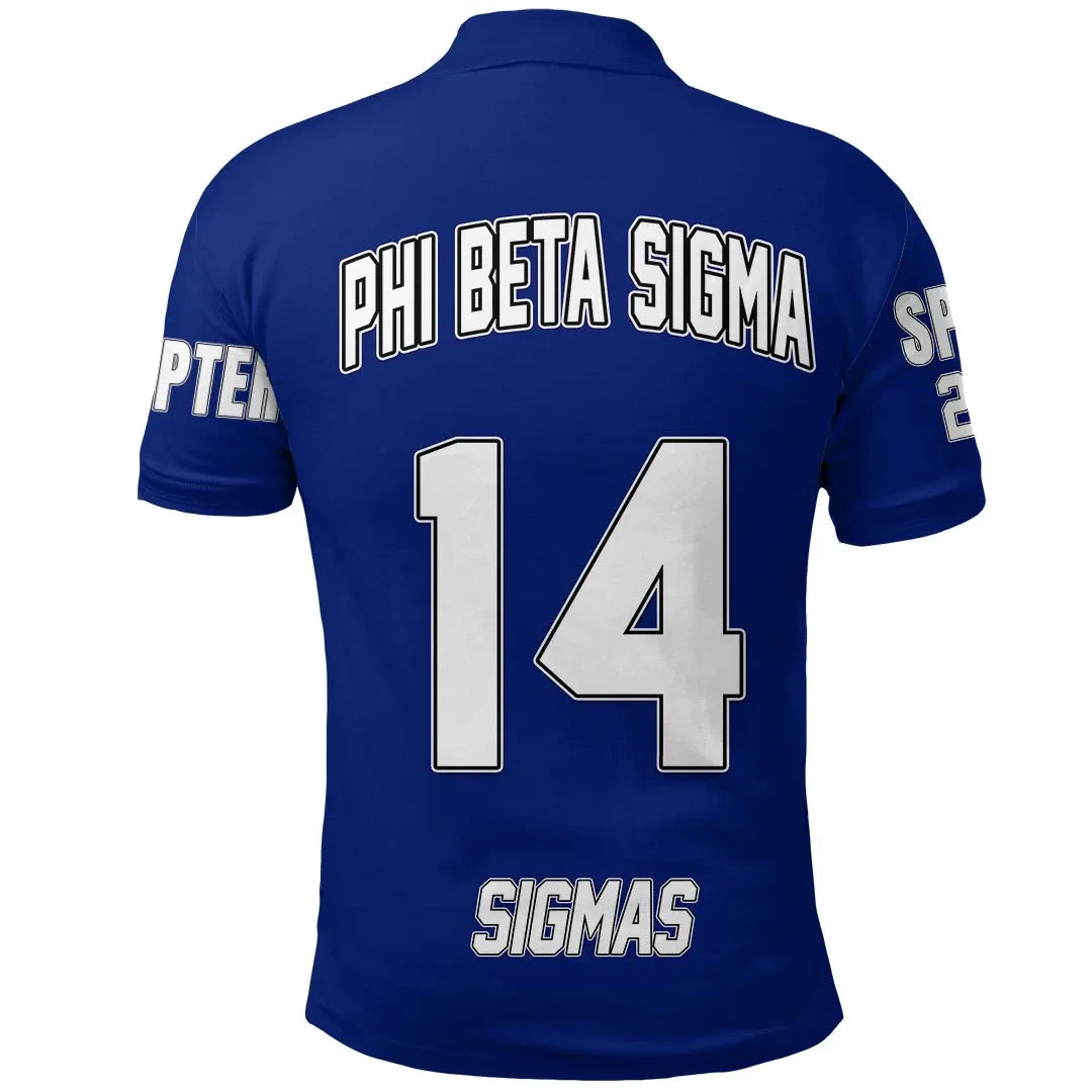 Fraternity Polo - Personalized Phi Beta Sigma Blue Polo Shirt