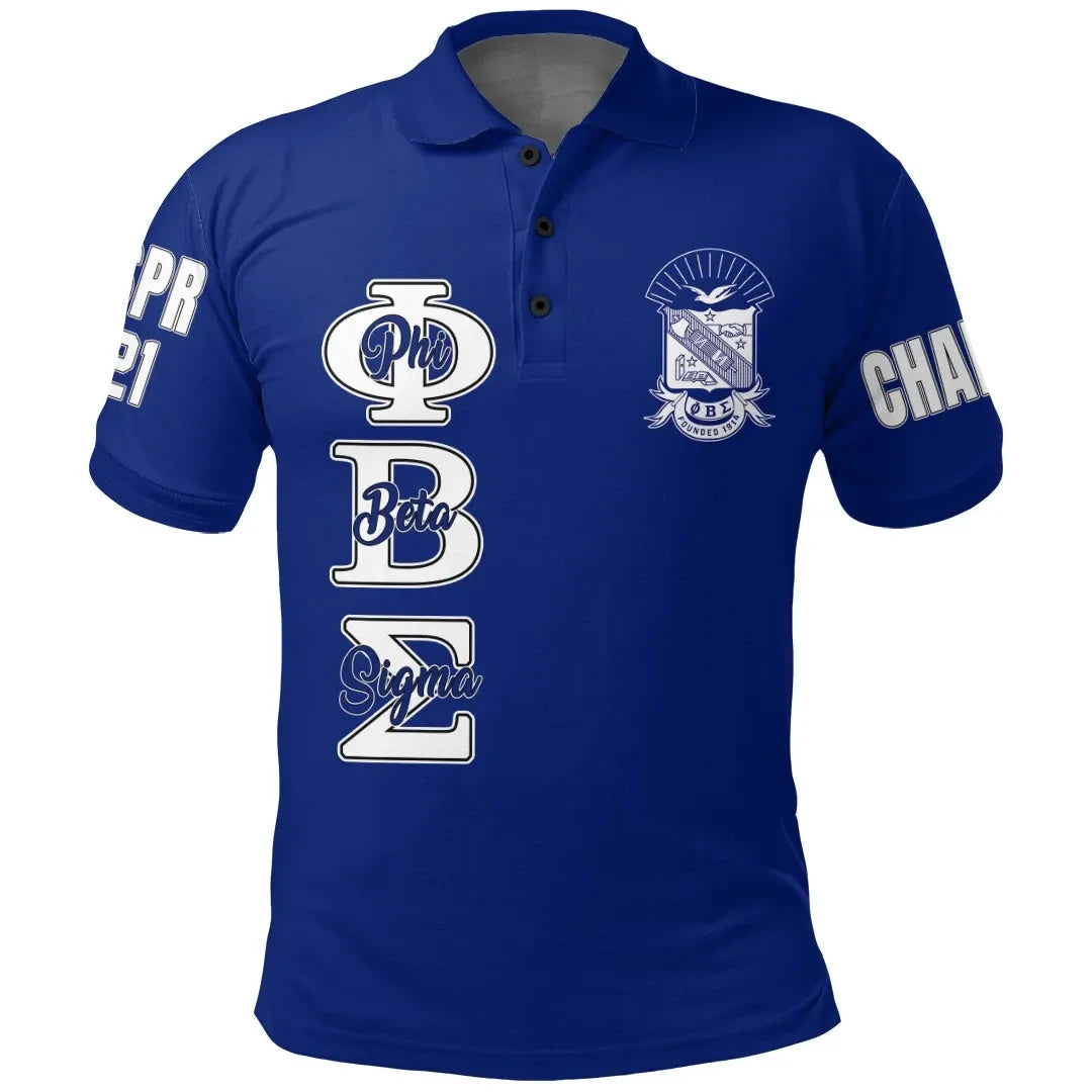 Fraternity Polo - Personalized Phi Beta Sigma Blue Polo Shirt