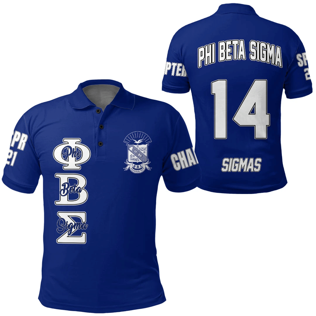 Fraternity Polo - Personalized Phi Beta Sigma Blue Polo Shirt