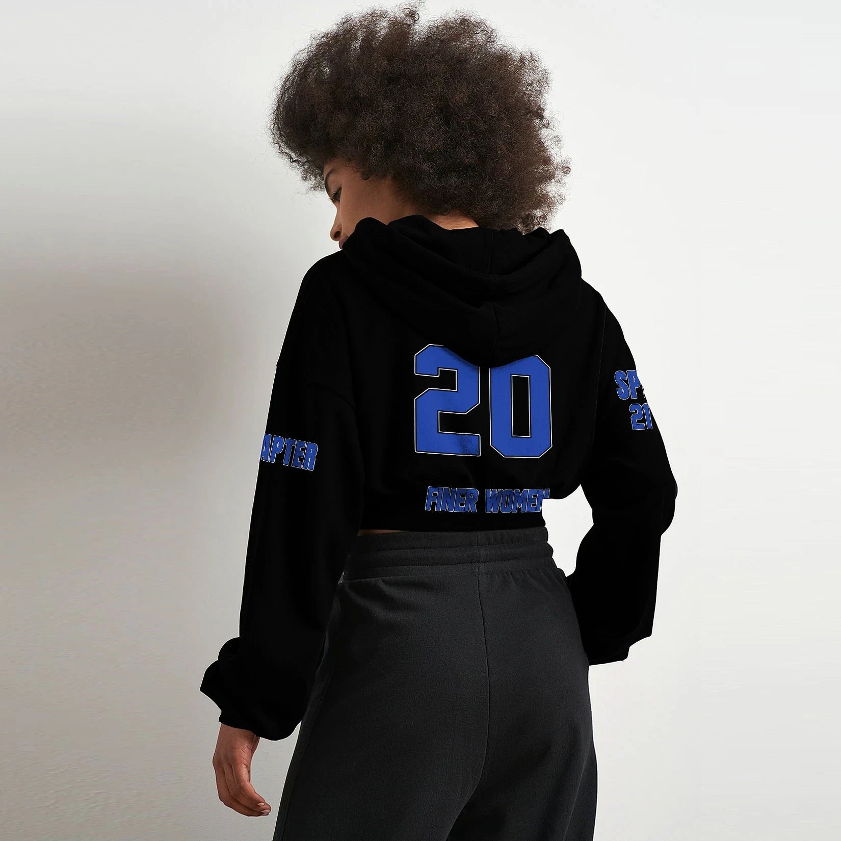 Sorority Hoodie - Personalized Zeta Phi Beta Croptop Hoodie