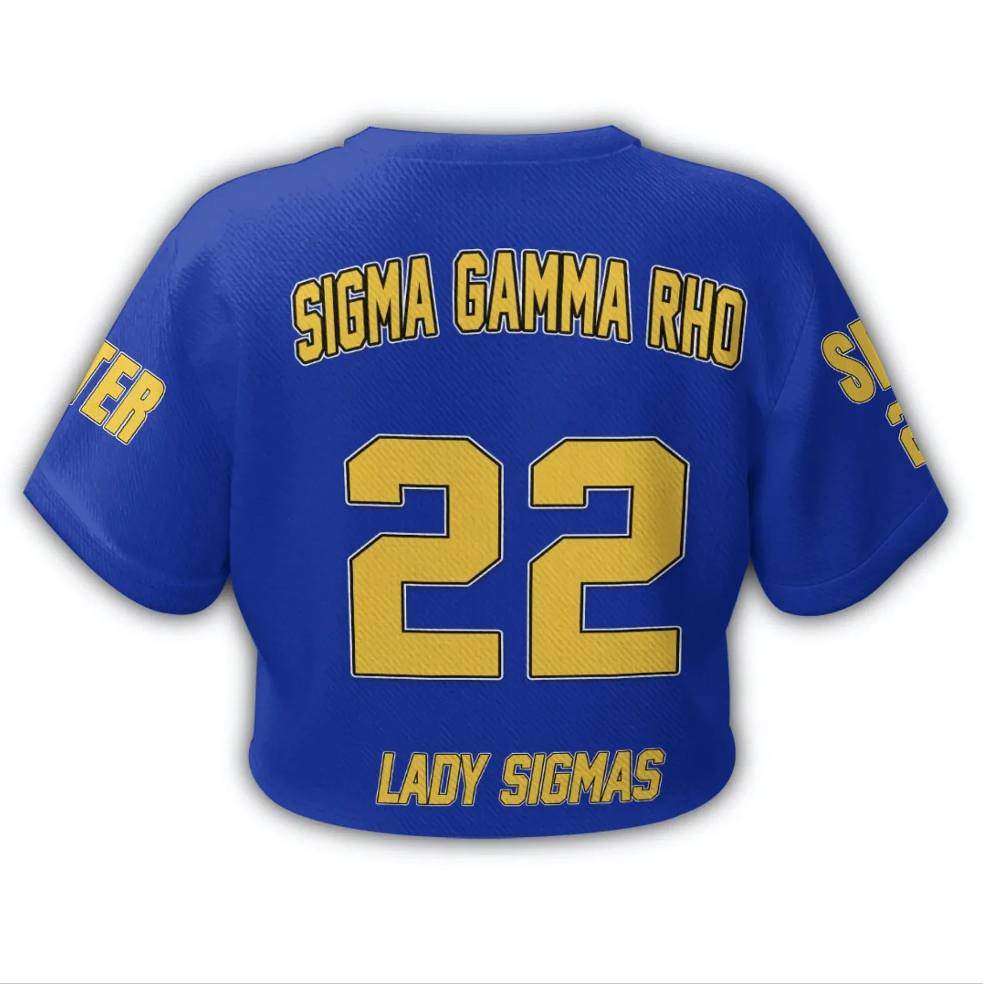 Sorority TShirt - Personalized Sigma Gamma Rho Blue Croptop TShirt