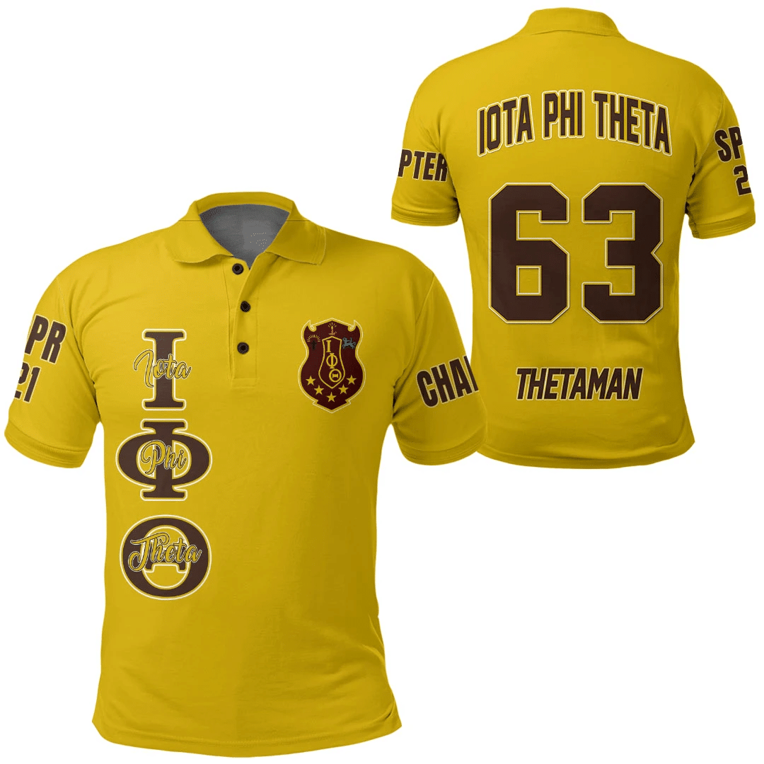 Fraternity Polo - Personalized Iota Phi Theta Gold Polo Shirt