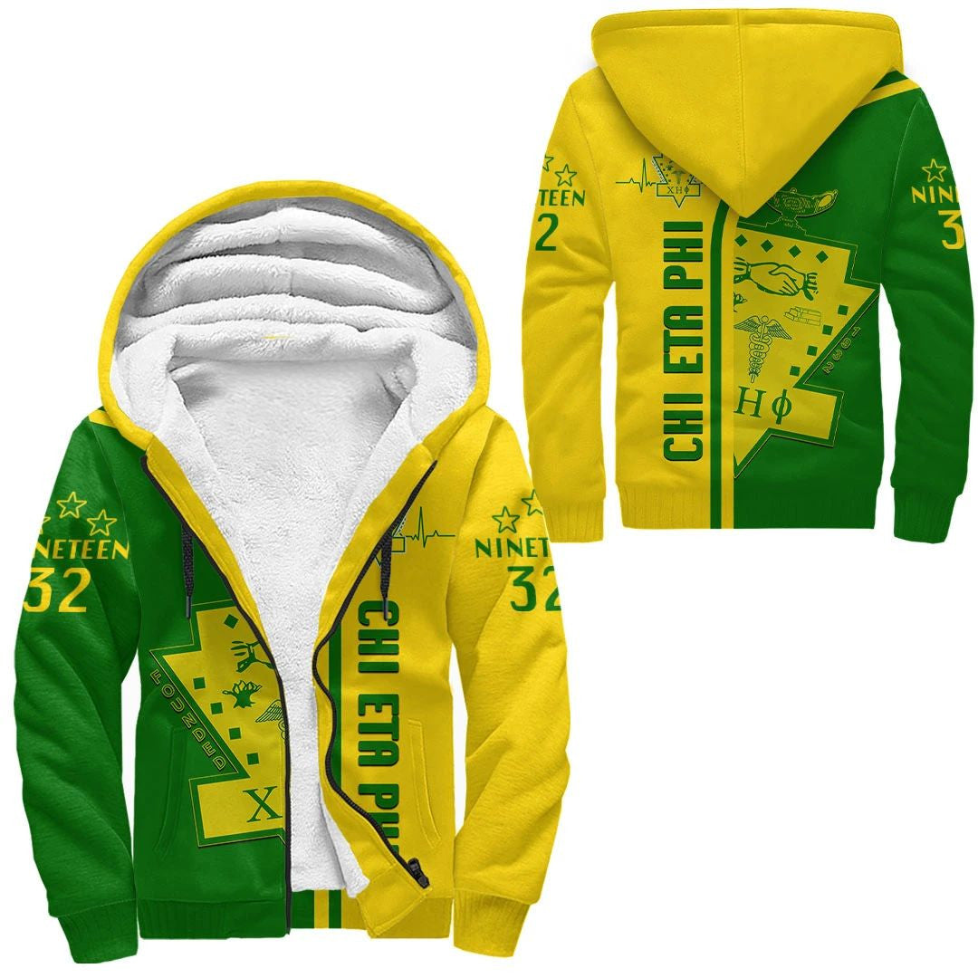 Sorority Hoodie - Chi Eta Phi In My Heart Sherpa Hoodie
