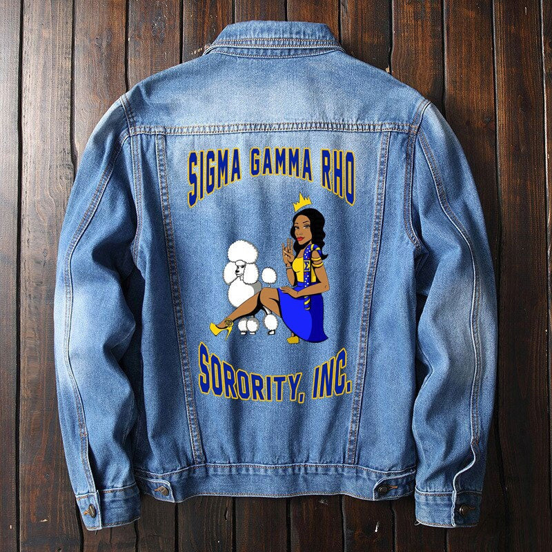 Sorority Jacket - Sigma Gamma Rho Pretty Girl Denim Jacket
