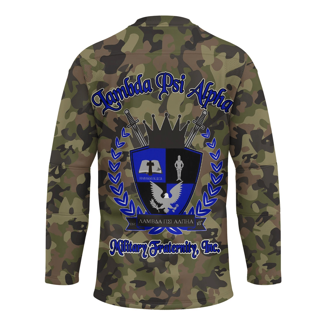 Fraternity Hockey Jersey - Lambda Psi Alpha Fraternity Camo Hockey Jersey