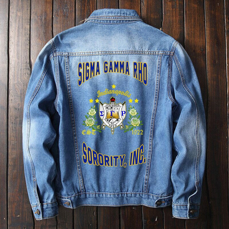Sorority Jacket - Sigma Gamma Rho Indianapolis Denim Jacket
